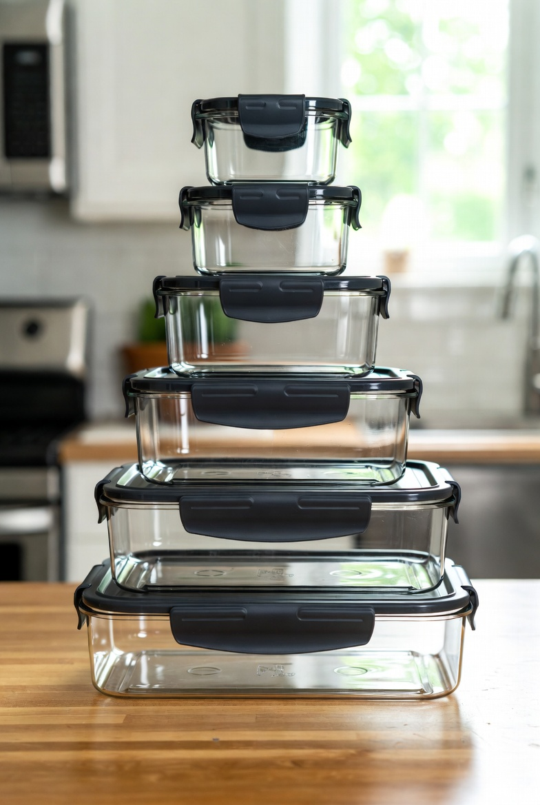 Stackable Food Storage Container Set